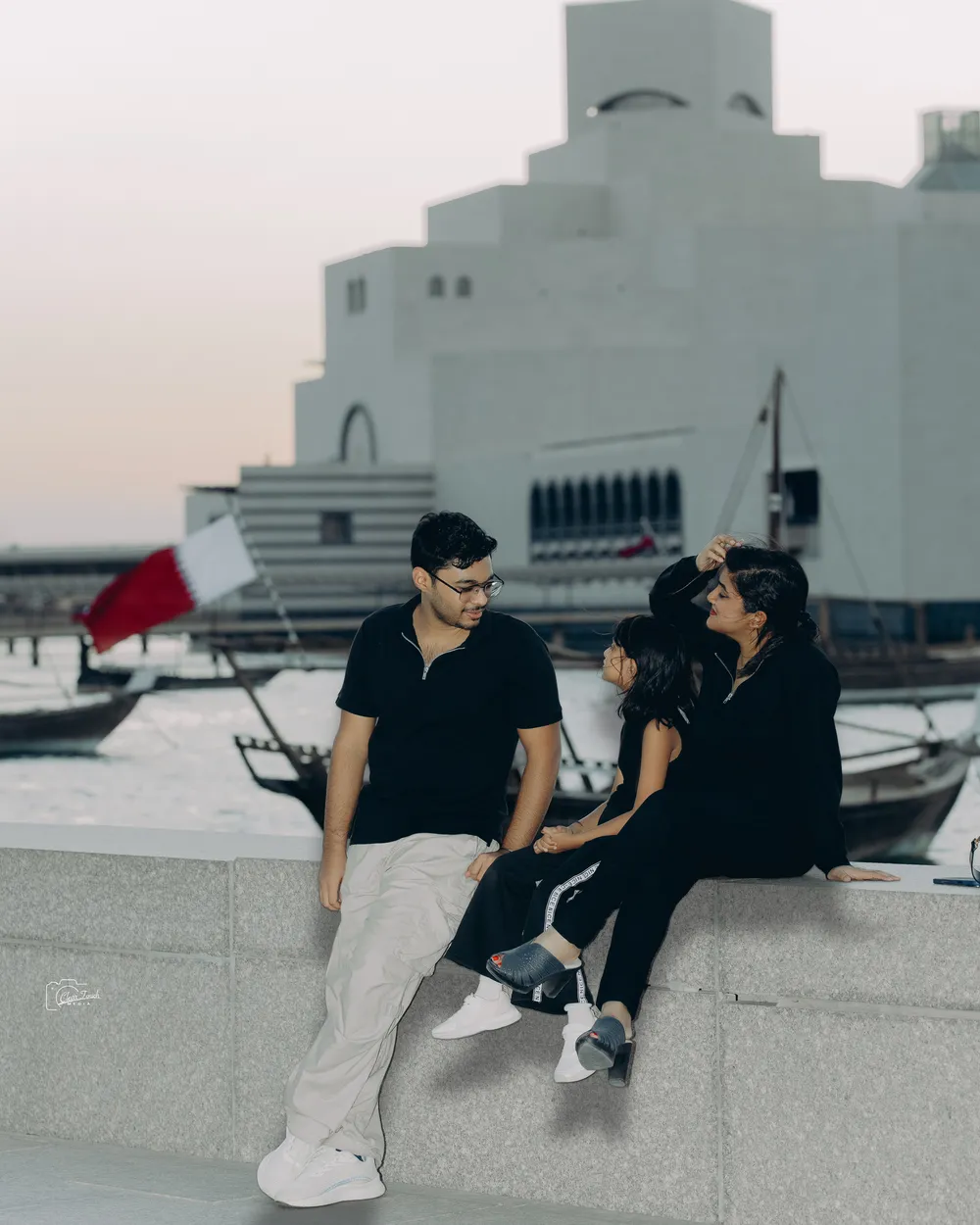 Doha skyline at dusk